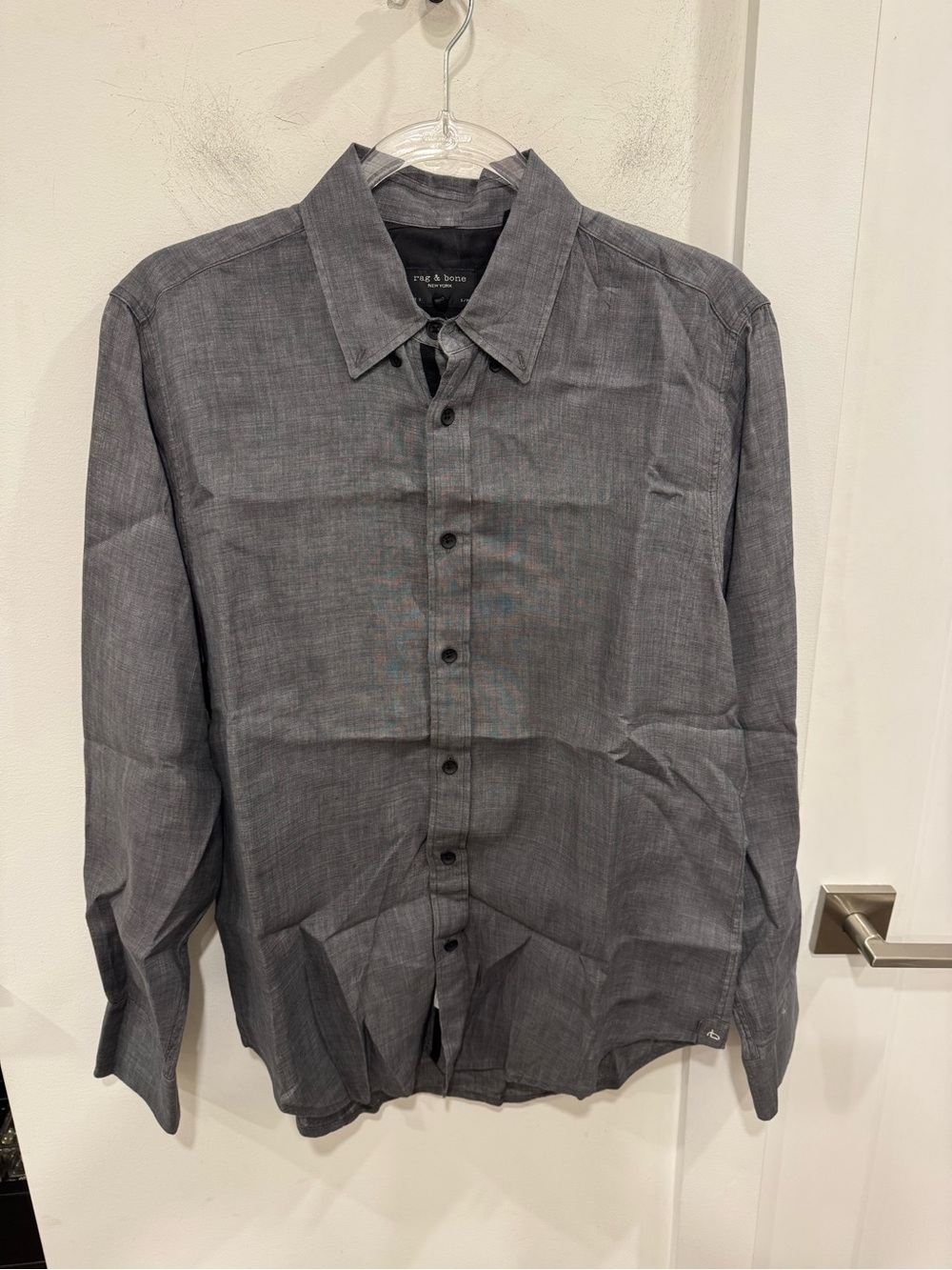 rag & bone Men’s Gray Button-Down Shirt